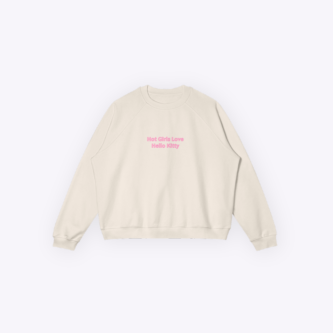Image of Hot Girls Love Hello Kitty Oversized Sweatshirt